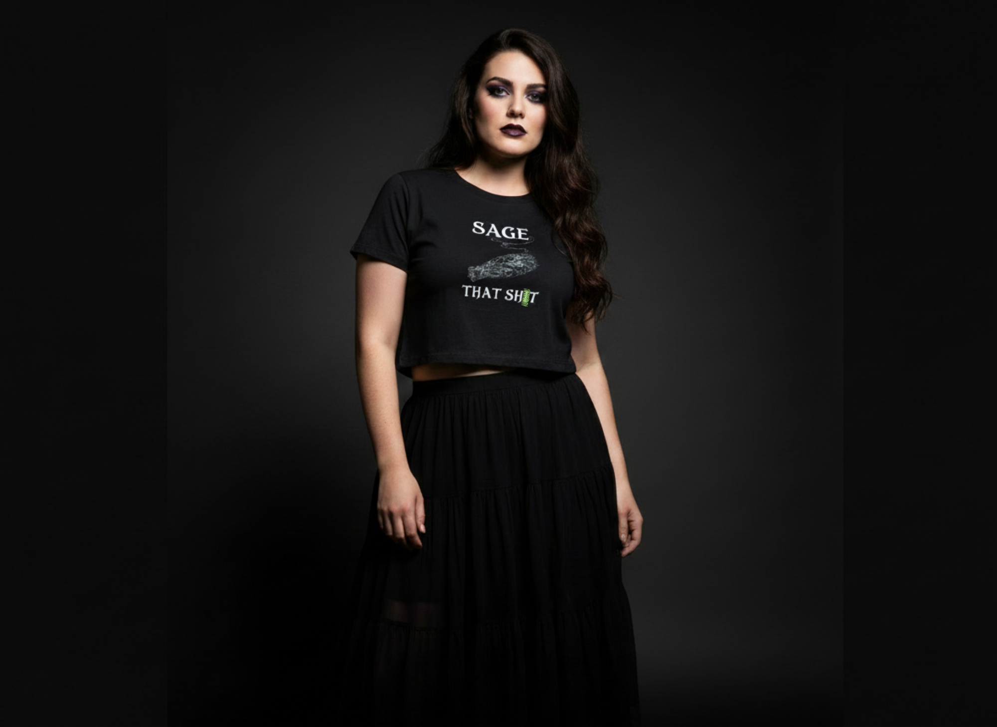 Sage that... - witchy cropped tee