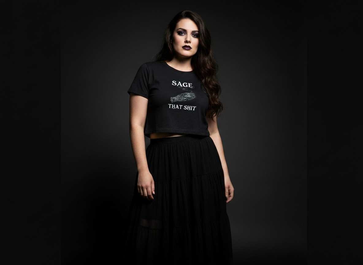witchy-cropped tee