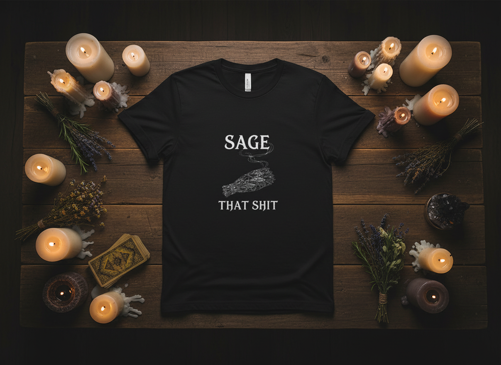 sage-witchy tee